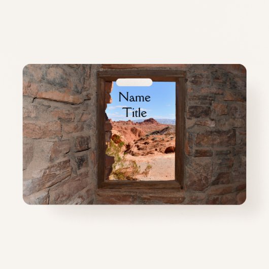 火の谷の車室内ビュー バッジ (正面)