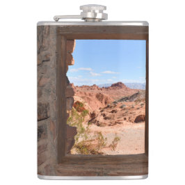 火の谷の車室内ビュー フラスク