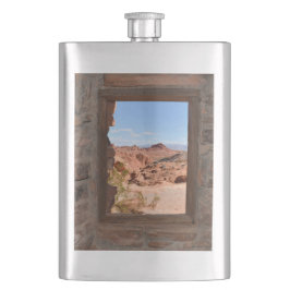 火の谷の車室内ビュー フラスク