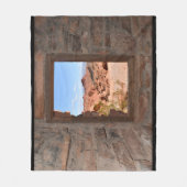 火の谷の車室内ビュー フリースブランケット (正面)