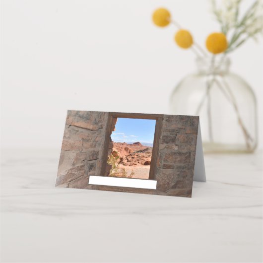 火の谷の車室内ビュー プレイスカード (正面)