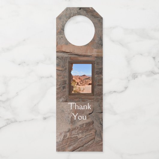 火の谷の車室内ビュー ボトルネックタグ (正面)