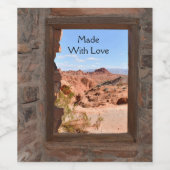 火の谷の車室内ビュー ワインラベル (シングルラベル)