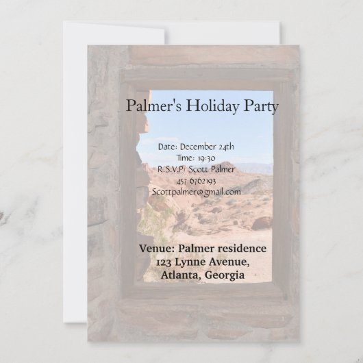 火の谷の車室内ビュー 招待状 (裏面)