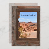 火の谷の車室内ビュー 招待状 (正面/裏面)