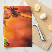 火の踊り キッチンタオル (四つ折り)