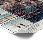 火の車とイルミネーションの眺め ポスター (角)