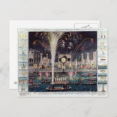 火の車とイルミネーションの眺め ポストカード (正面/裏面)