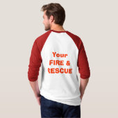 火の野球のワイシャツ Tシャツ (裏面フル)