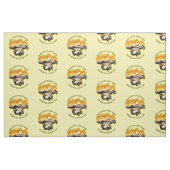 火の金敷そしてハンマーが付いている鍛治屋の店 ファブリック (ファットクウォーター)