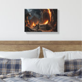 火の門 – 英雄の対決 キャンバスプリント (インサイチュ (寝室))