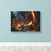 火の門 – 英雄の対決 キャンバスプリント (インサイチュ (ウッドフロア))