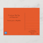 火の雄鶏。燃える動物の輝くカッコいいデザイン シーズンポストカード (裏面)