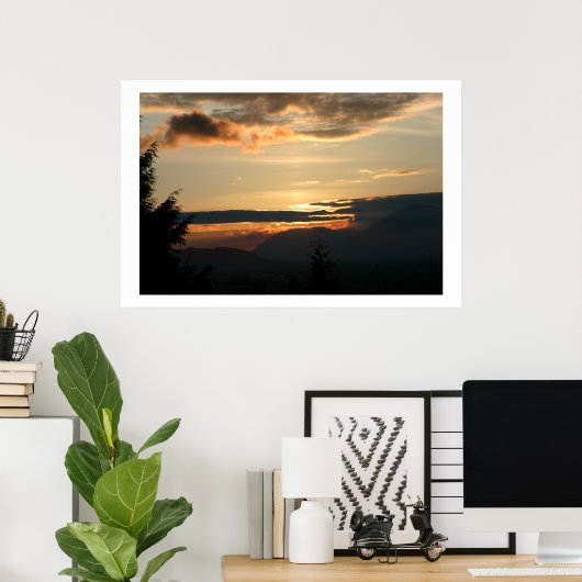 火の雲 ポスター (ホームオフィス)