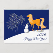 火の馬2026年謹賀新年 シーズンポストカード (正面)