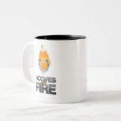 火の鬣の魅力のマグのひづめ ツートーンマグカップ (正面左)
