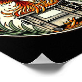 火の鳥の火の灰から立ち上がるフェニックス ポスター (角)