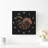 火の鳥 スクエア壁時計 (ホーム)