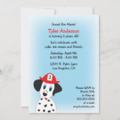 火のDept. Theme Boy'sの誕生日のパーティの招待状 招待状 (裏面)