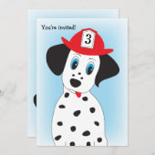 火のDept. Theme Boy'sの誕生日のパーティの招待状 招待状 (正面/裏面)