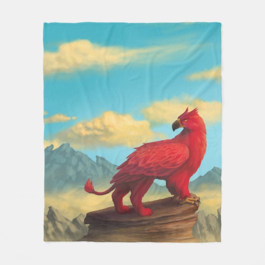 火のGriffon毛布 フリースブランケット (正面)