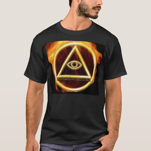 火のIlluminati Tシャツ (正面)