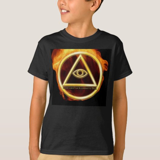 火のIlluminati Tシャツ (正面)