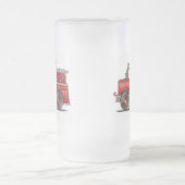 火のPumperの救助のトラックの曇らされたガラスのマグ フロストグラスビールジョッキ (中央)