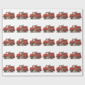 火のPumperの救助のトラック ラッピングペーパー (フラット)