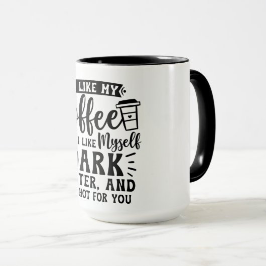 火はっきりしたの通るコーヒー好きのマグカップ マグカップ (正面右)