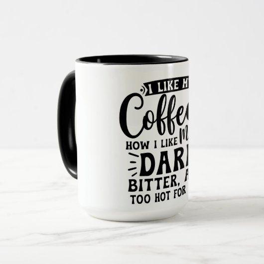 火はっきりしたの通るコーヒー好きのマグカップ マグカップ (正面左)