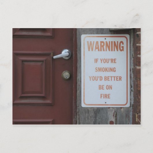 火をつけたほうがよい ポストカード (正面)