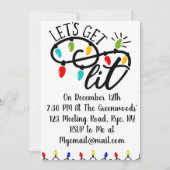 火をつけよう-クリスマス·おもしろいパーティの招待状 シーズンカード (正面)