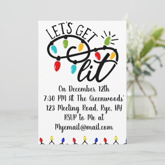 火をつけよう-クリスマス·おもしろいパーティの招待状 シーズンカード (スタンド正面)