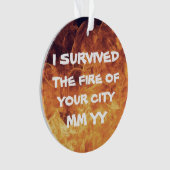 火をカスタマイズ生き延び可能 オーナメント (正面)