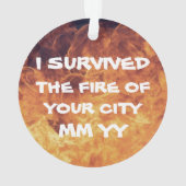 火をカスタマイズ生き延び可能 オーナメント (裏面)