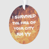 火をカスタマイズ生き延び可能 オーナメント (正面)