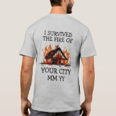 火をカスタマイズ生き延び可能 Tシャツ (裏面)
