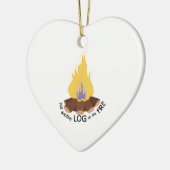 火をログオンして下さい セラミックオーナメント (左)