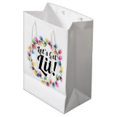 火を付けよう！-フェスティバルクリスマスライトデザイン ミディアムペーパーバッグ (正面アングル)