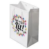 火を付けよう！-フェスティバルクリスマスライトデザイン ミディアムペーパーバッグ (裏面アングル)