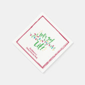 火を付けよう | ホリデーライト | 赤縁ど スタンダードカクテルナプキン (角)