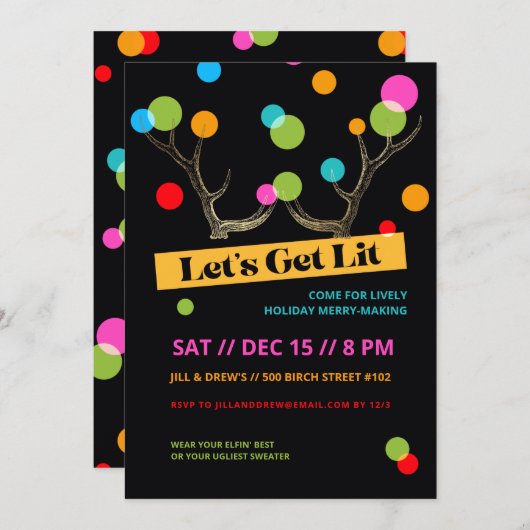 火を付けよう 招待状 (正面/裏面)