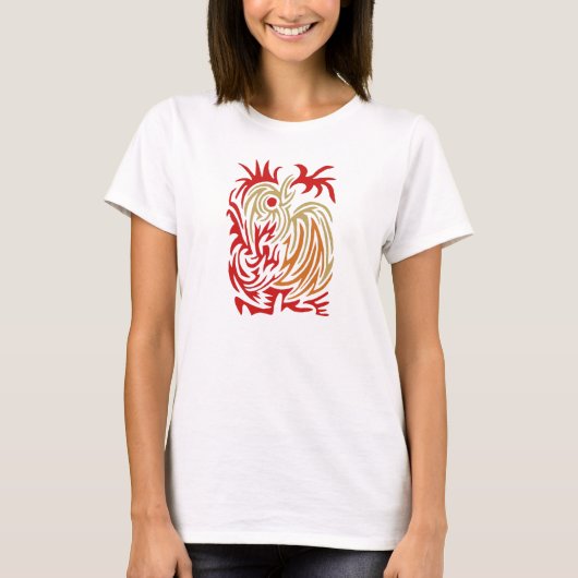 火を吐くオンドリ Tシャツ (正面)
