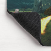 火を吹くドラゴン中世騎士 マウスパッド (コーナー)