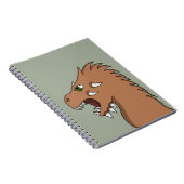 火を吹く準備をしているドラゴン ノートブック (右側)