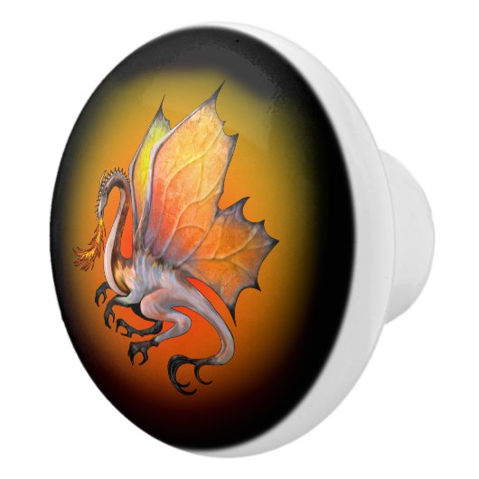 火を吹く竜 セラミックノブ (右)