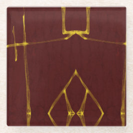 火を照らす ガラスコースター