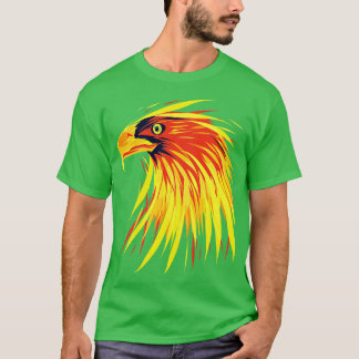 火を燃やすワシのワシ Tシャツ