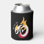 火を燃やす。サイクリング動機 缶クーラー (缶正面)